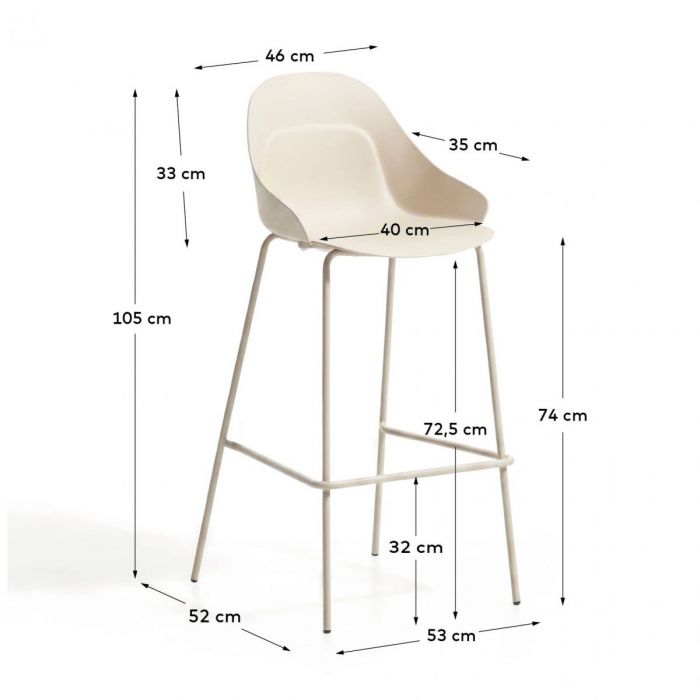 Стул барный Sani Beige - дизайнерские товары на Take&Live