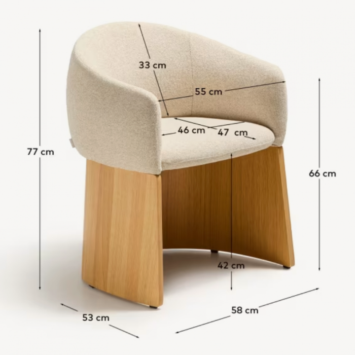Стул Bos Beige Wood - дизайнерские товары на Take&Live