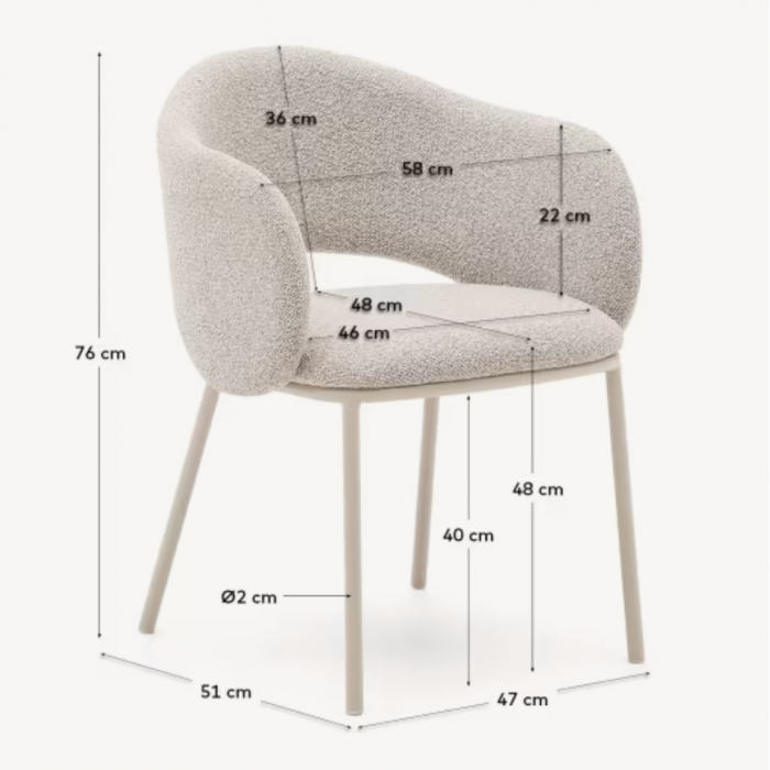 Стул Maina Beige SH - дизайнерские товары на Take&Live