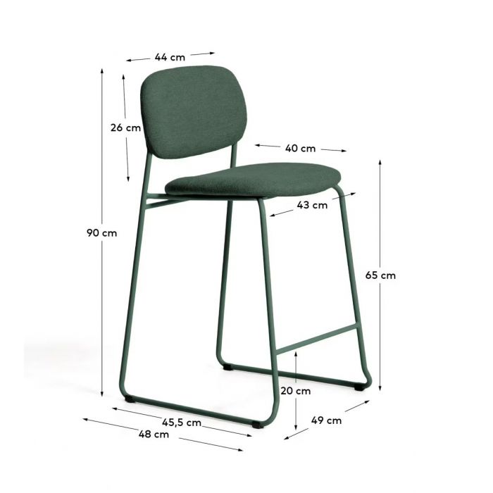 Стул полубарный Mel 2 Green Стул полубарный Mel 2 Green - дизайнерские товары на Take&Live
