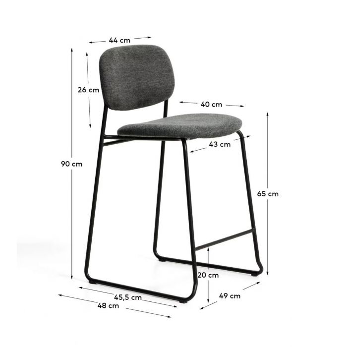 Стул полубарный Mel 2 Grey - дизайнерские товары на Take&Live